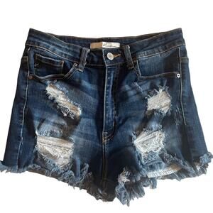 KanCan Distressed High Waisted Shorts Medium 26” Waist